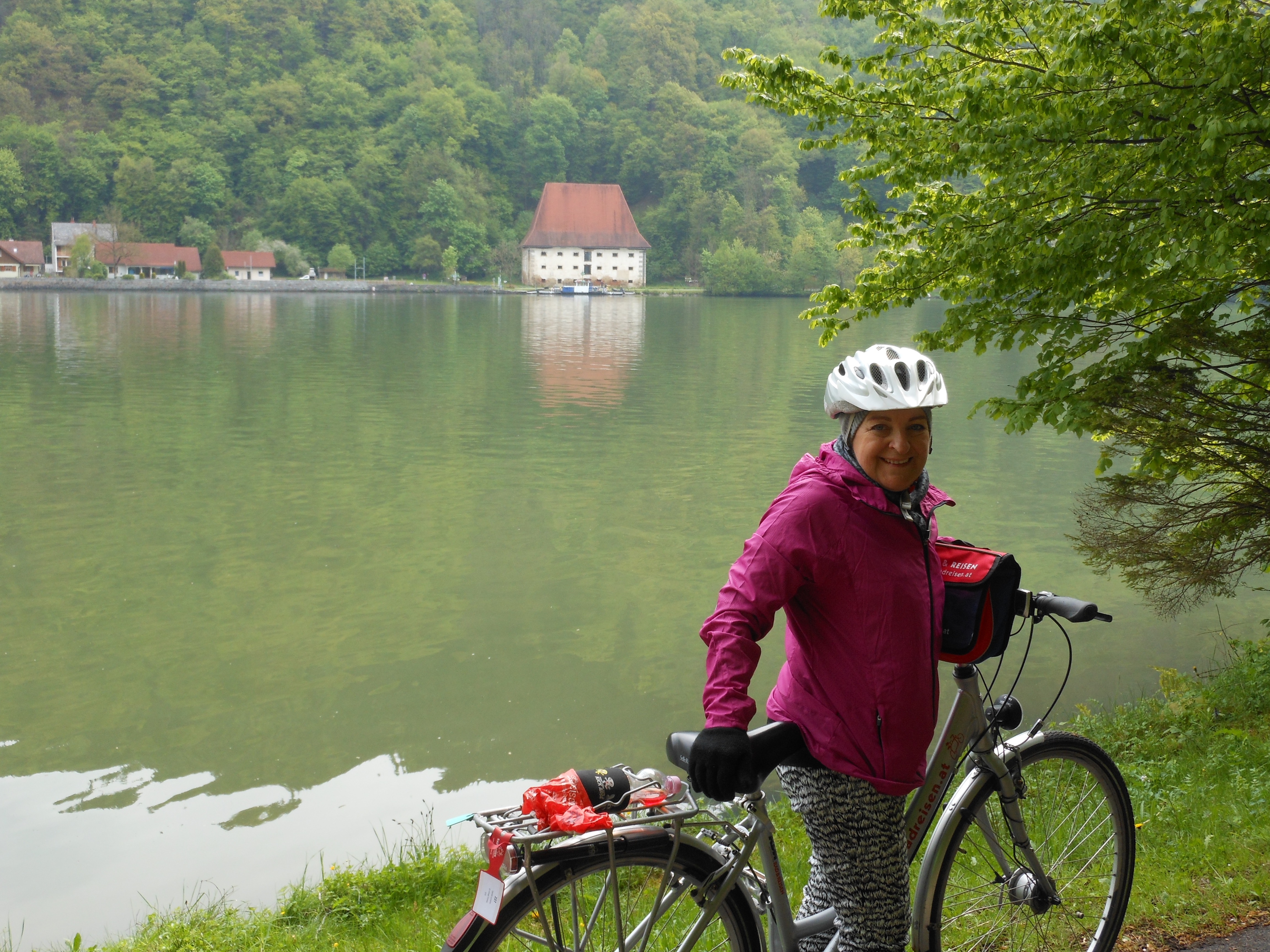 Lynette with the beautiful Danube valley in the background.